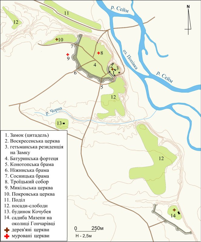 Plan of Baturyn and its environs  2